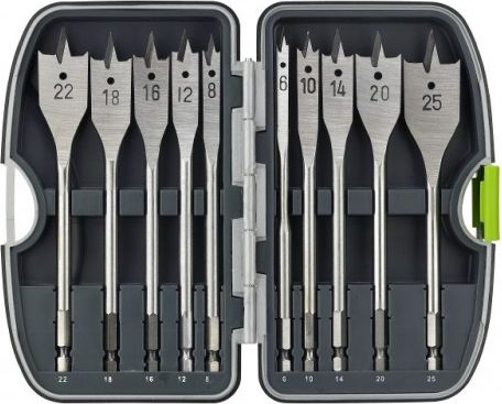 Wiertło Luna do drewna łopatkowe sześciokątne 6 10 12 14 16 8 18 20 22 25mm zestaw (201430105)