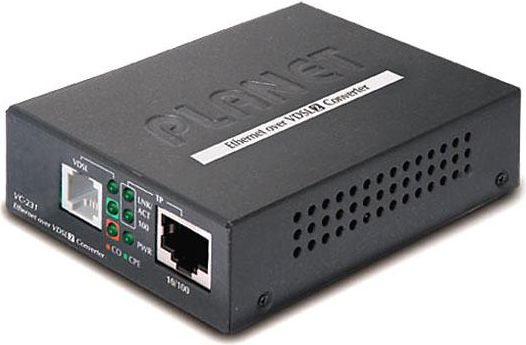 Konwerter światłowodowy Planet VDSL2 1xRJ-11, 1xRJ-45, 30A (VC-231)