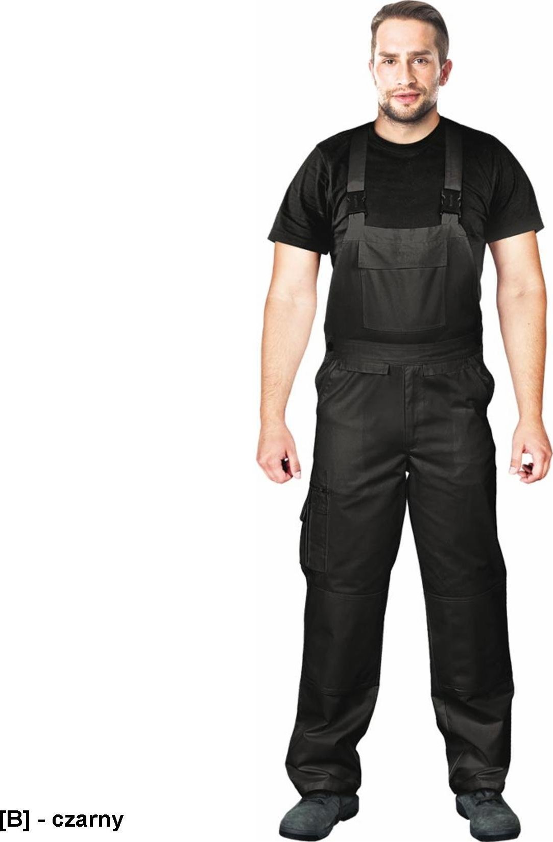 R.E.I.S. LH-BISTER - spodnie ochronne ogrodniczki odzież ochronna - czarny 56