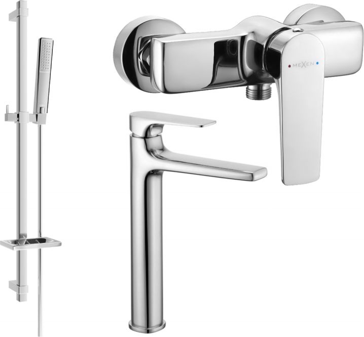 Mexen Mexen Lynx DQ72 zestaw prysznicowy, chrom - 745914DQ72-00