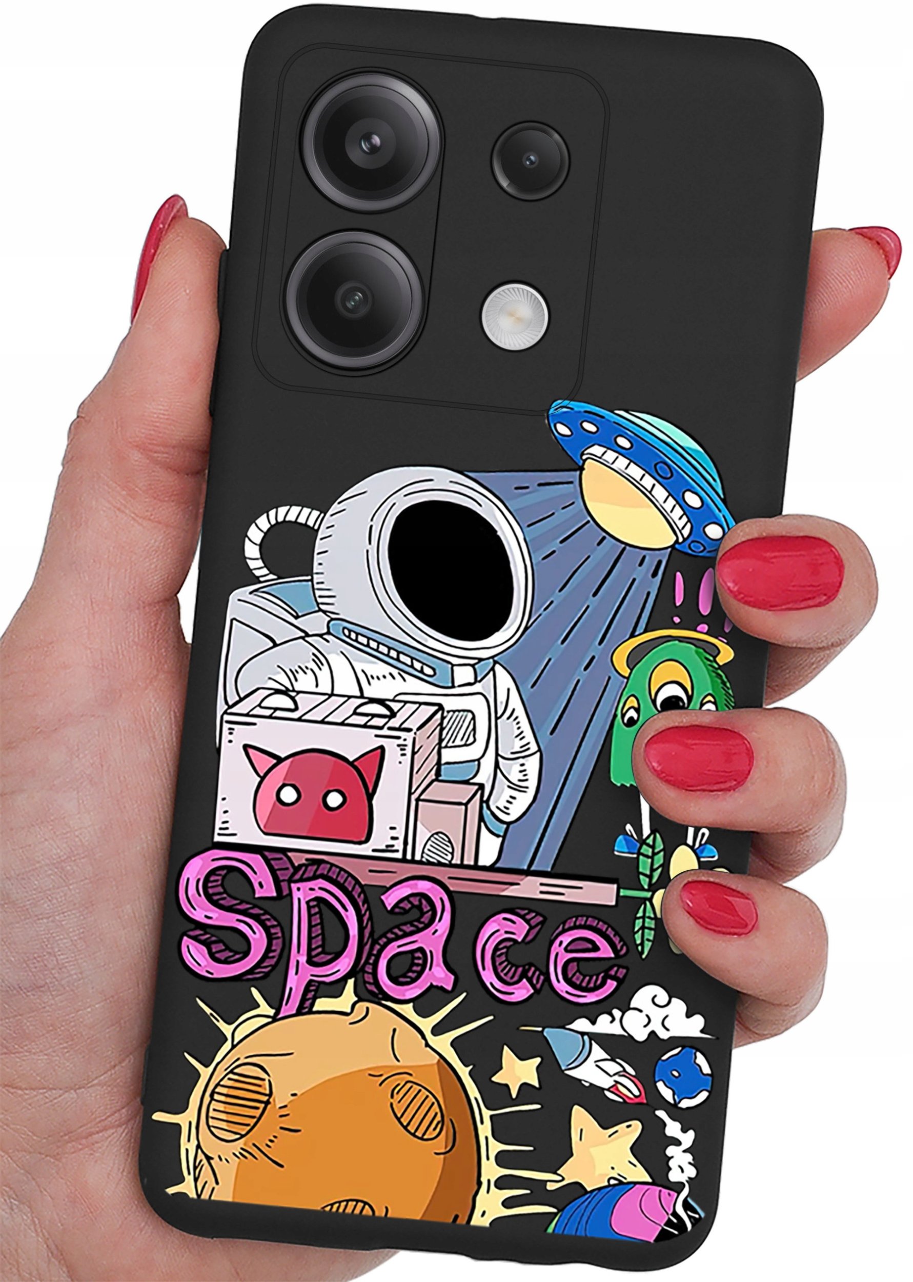 Etui do Xiaomi Redmi Note 13 5G CASE WZORY SOFT MATT PLECKI + SZKŁO 9H