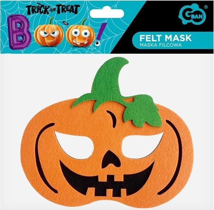 GoDan Maska filcowa straszna dynia 18x17cm