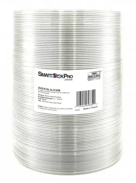 SmartDisk DVD+R DL, Double Layer White Inkjet Printable, 69834, 8.5GB, 8x, wrap, 100-pack, 12cm, do archiwizacji danych
