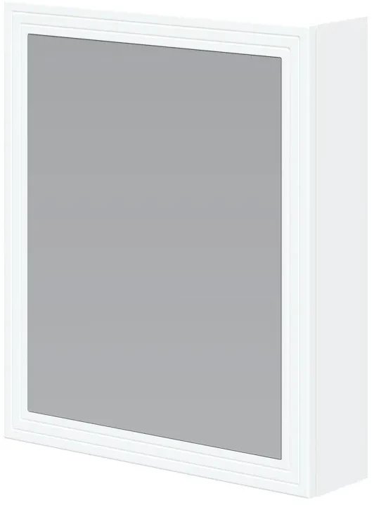 Szafka łazienkowa TORETO 1D 60cm biały mat z lustrem HALMAR