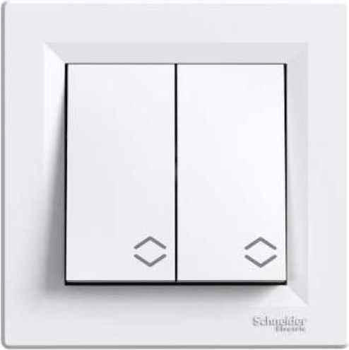 Schneider Electric ASFORA Łącznik podwójny schodowy zaciski śrubowe biały (EPH0600321)