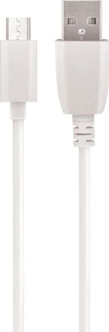 Kabel USB TelForceOne USB-A - microUSB 1 m Biały (69927)