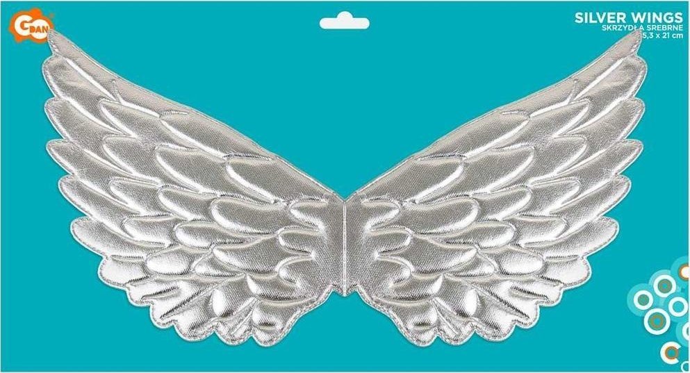 Skrzydła srebrne 45,3x21cm