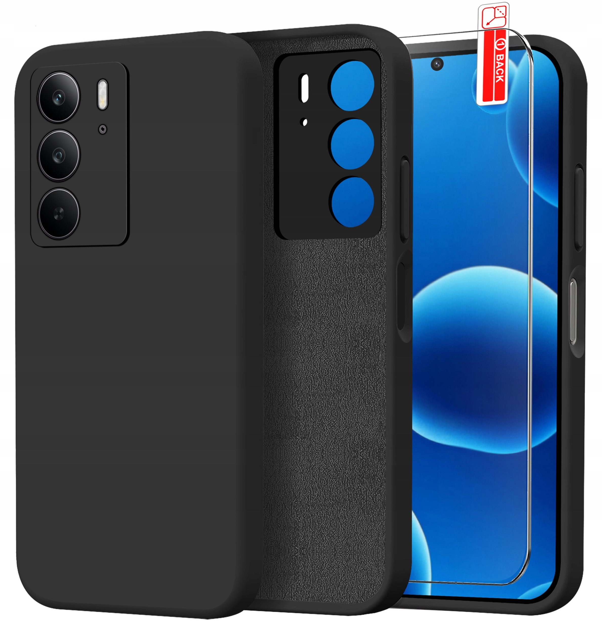 Etui do Realme C75 CASE Silicone ELASTYCZNE + Szkło OCHRONNE 9H