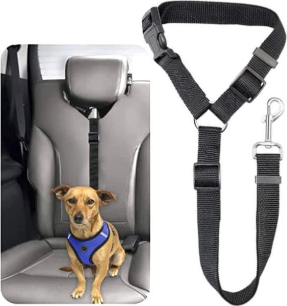 Wobell 2W1 Smycz Samochodowa Krótka Smycz Ręczna 46-73Cm pas bezpieczeństwa