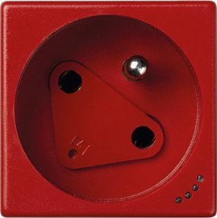 Kontakt-Simon Gniazdo K45 DATA z kluczem, z uziemieniem 16A/230V~, ze wskaźnikiem zasilania, czerwony