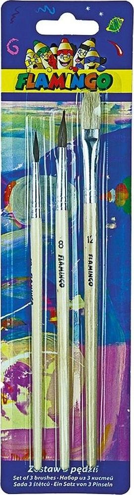 Titanium Pędzle drewniane 3szt