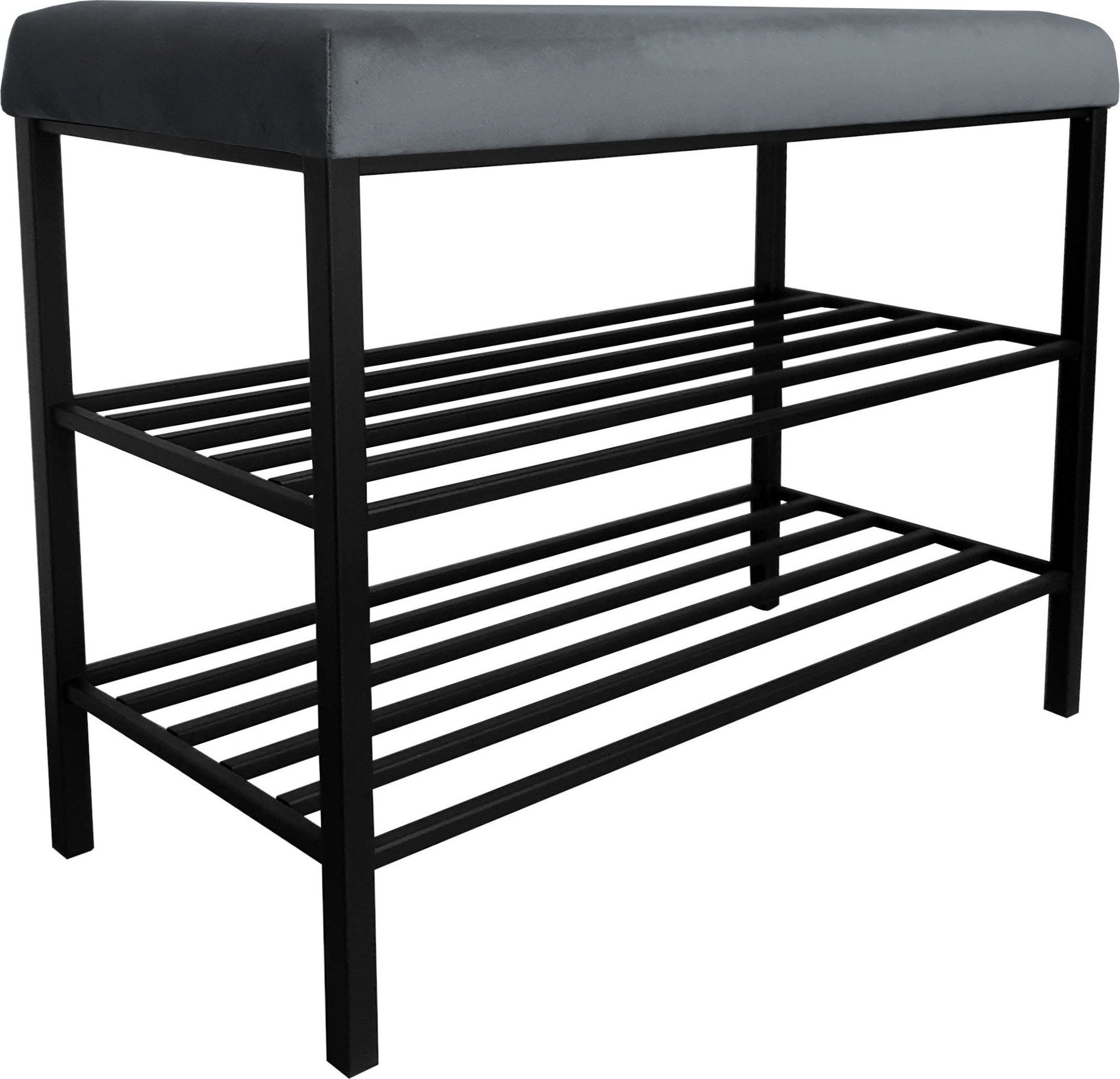 Atos Szafka na buty Regał Półka stelaż czarny BL14