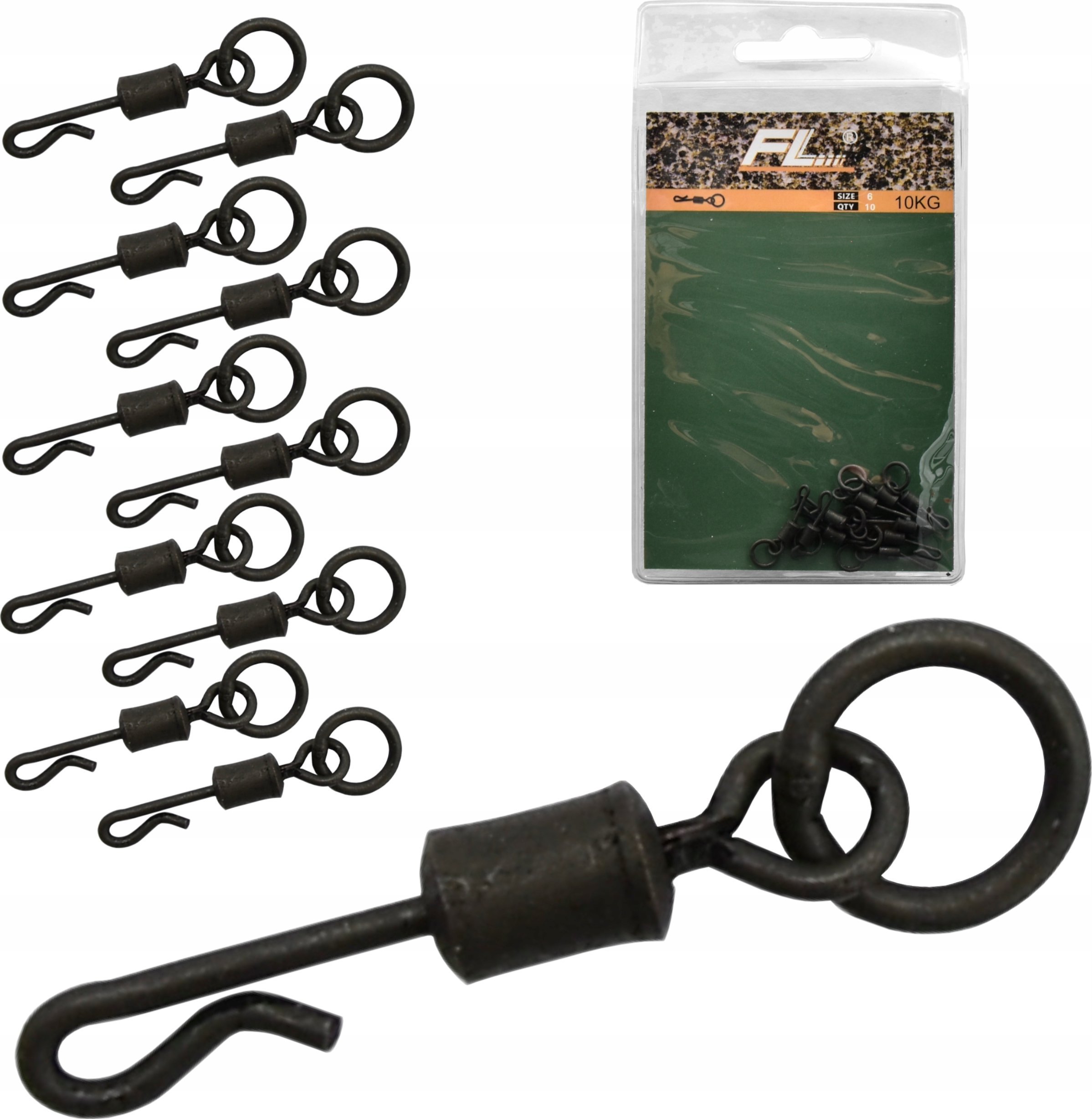 FL 10x KRĘTLIK szybkiej wymiany przypon z oczkiem r 6