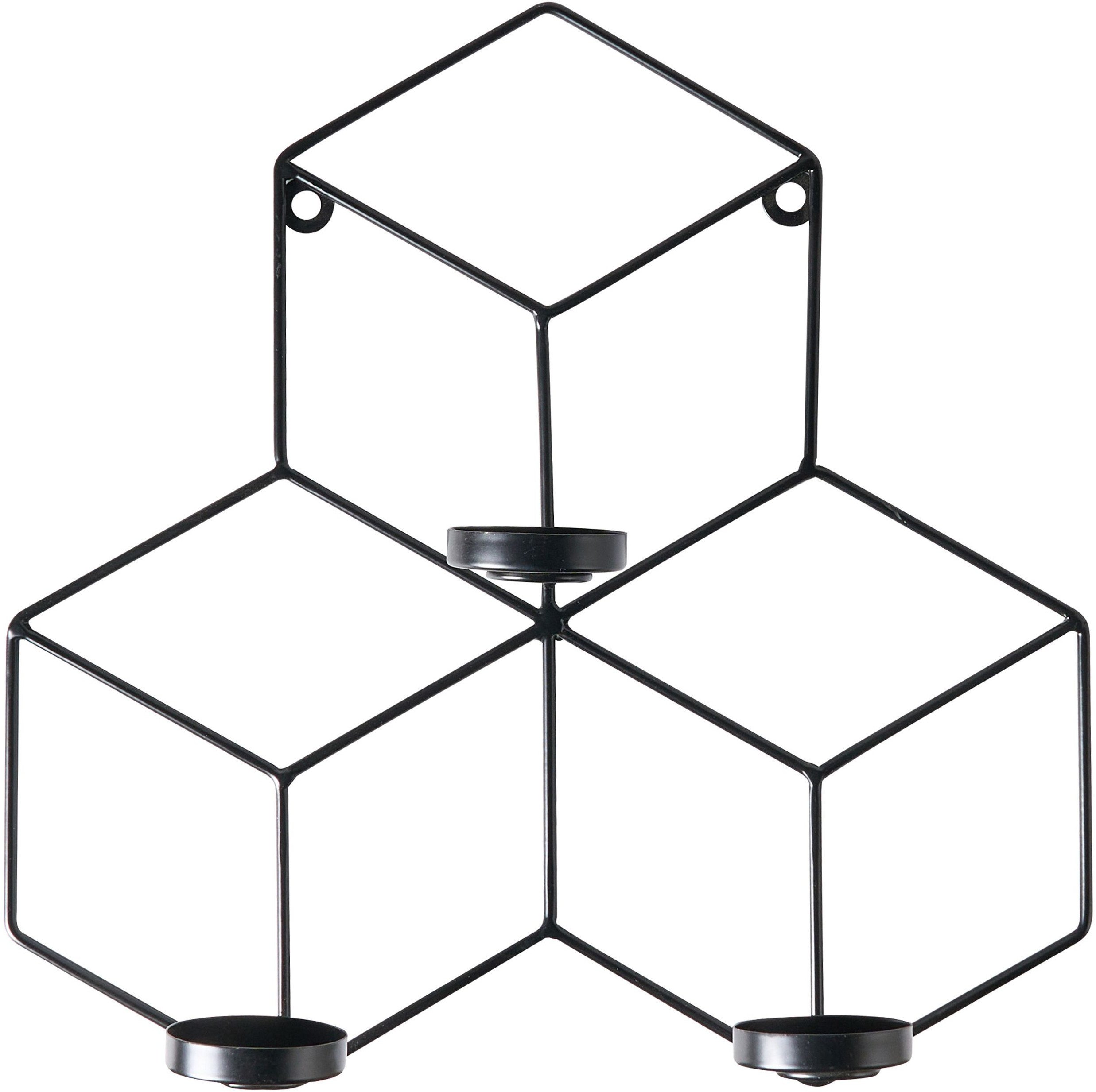 Świecznik wiszący TAROUCA Metal 31 cm Czarny