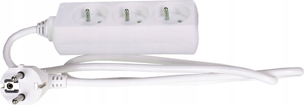 Przedłużacz sieciowy 3gn. bez przeł. 1,5m Rum-Lux 3x1,5 biały