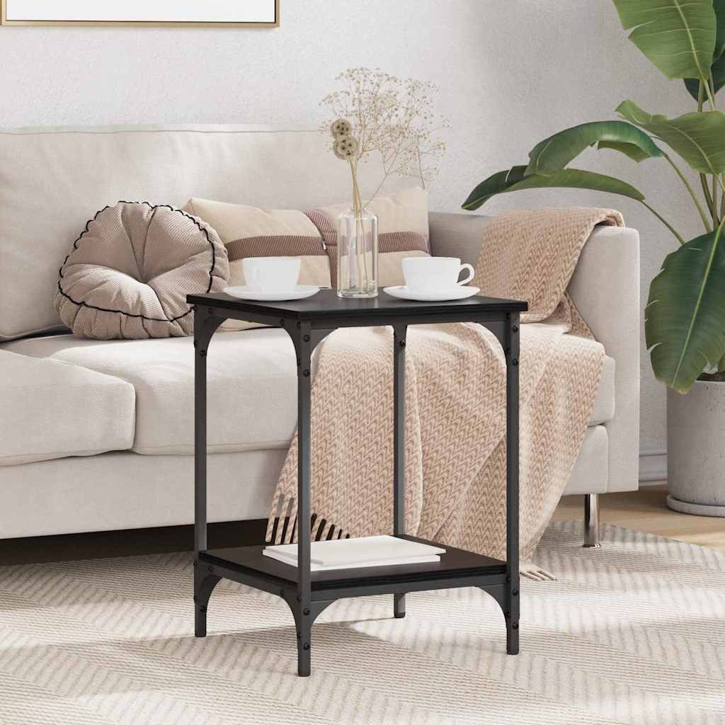 vidaXL Stolik kawowy Czarny Dąb 40 x 40 x 55 cm