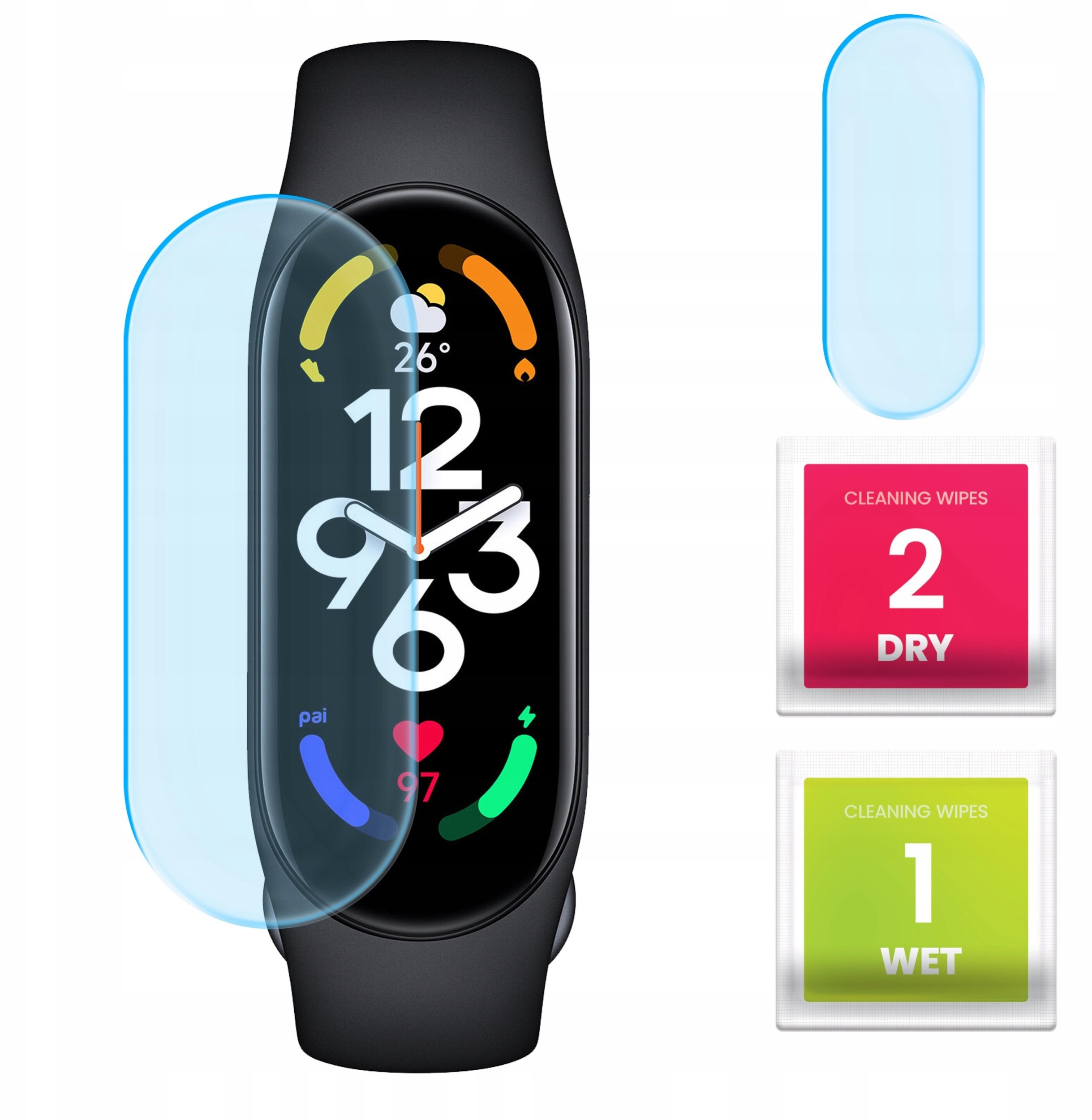 Szkło Hybrydowe do Xiaomi Smart Band 7 / 7 Pro (Szkiełko, Ochronne, Szybka)