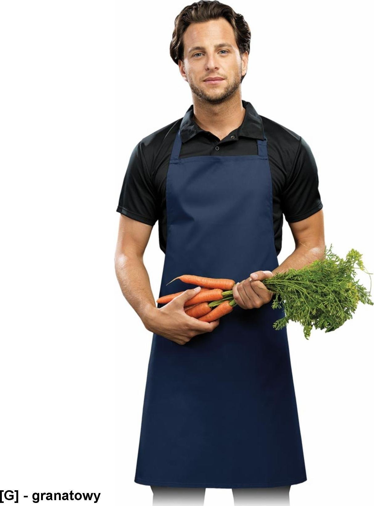 R.E.I.S. FPB-KL - fartuch z regulacą na szyi - granatowy - 72x86 cm.