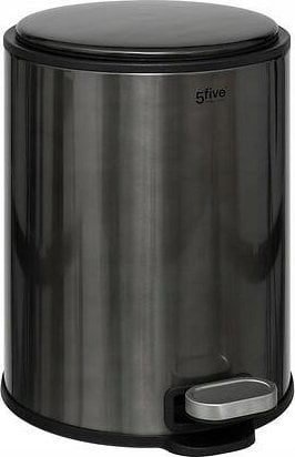 5five Stalowy kosz na śmieci DELTA, 6 l