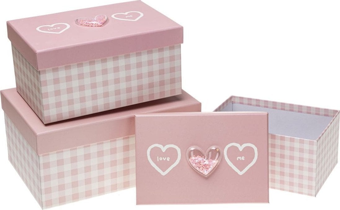 Teka Pudełko prezentowe PUG-23282-PR 3szt ROZETTE