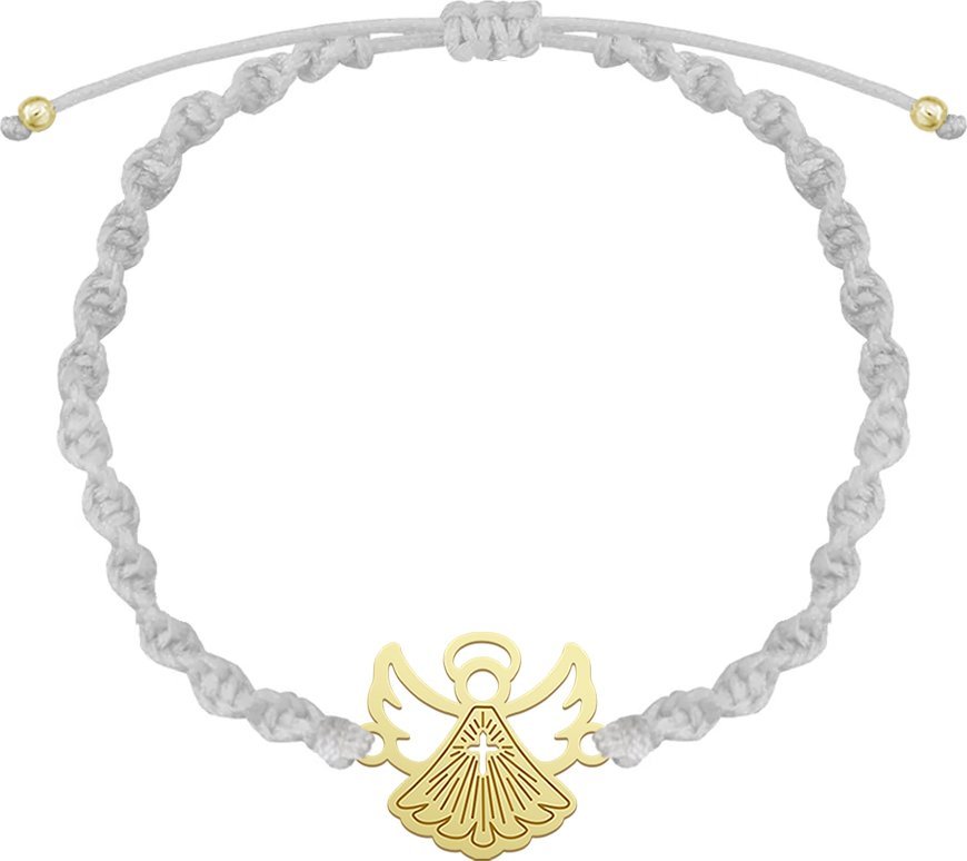 Radziszewska Jewellery Bransoletka na Komunię Aniołek srebro pozłacane GRAWER GRATIS