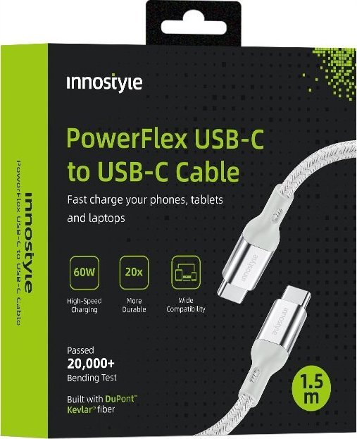 Kabel USB Innostyle USB-C - USB-C 2 m Srebrny