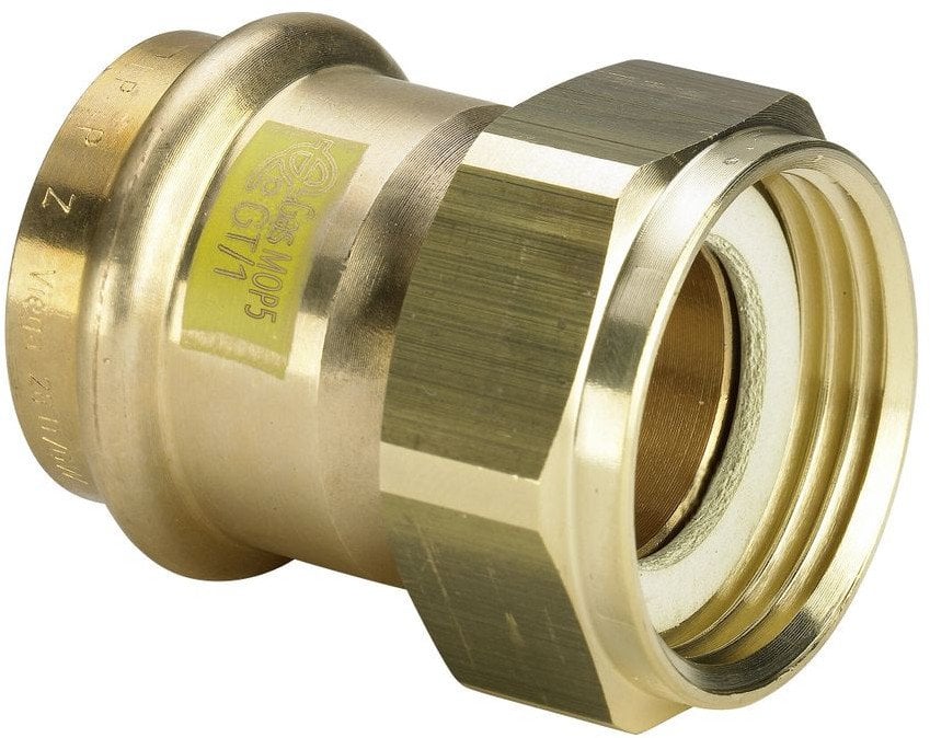 Dwuzłączka z SC 28 x 1 braz / (gaz) blyszczacyŁącznik do rur