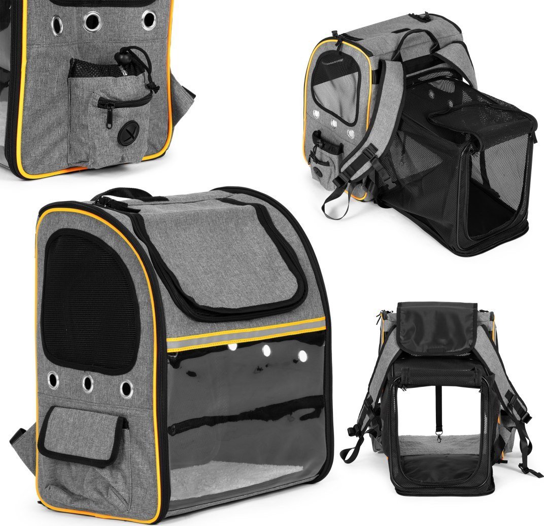 PETSI Duży wytrzymały plecak transporter rozkładany dla kota psa
