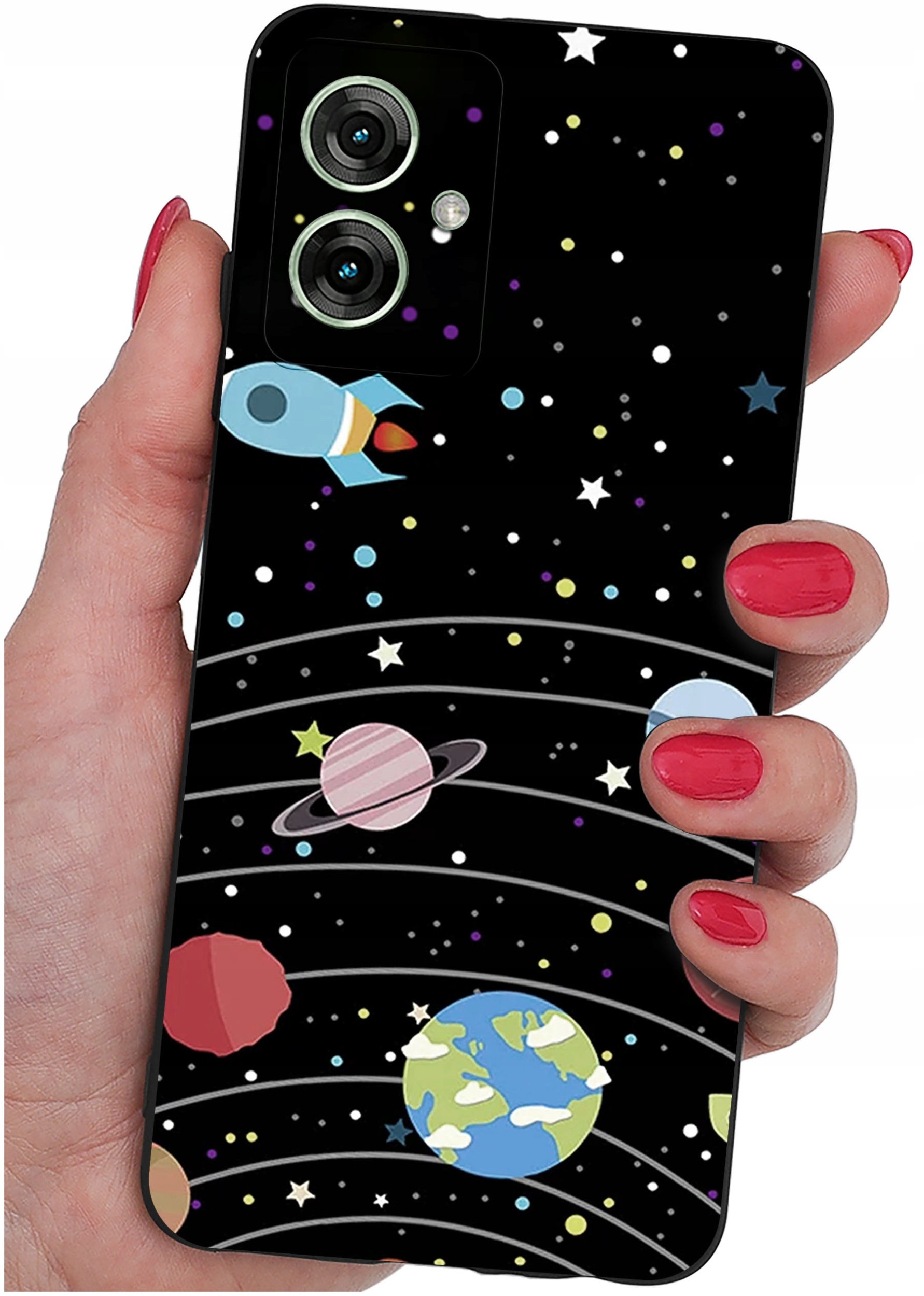 Etui do Motorola Moto G55 5G WZORY |SILIKONOWE MATT CASE + SZKŁO 9H