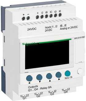 Schneider Moduł programowalny ZELIO LE 6we cyfrowych 4wy przekaźnikowe 24V DC RTC/LCD (SR3B101BD)