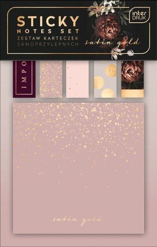 Interdruk Zestaw karteczek samoprzylepnych Satin Gold mix