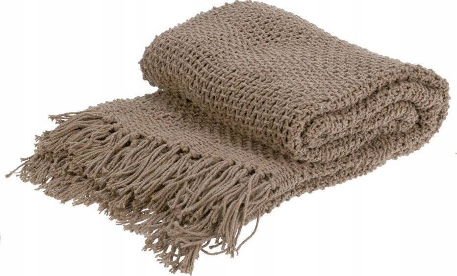 Bawełniana narzuta z frędzlami, 130 x 170 cm