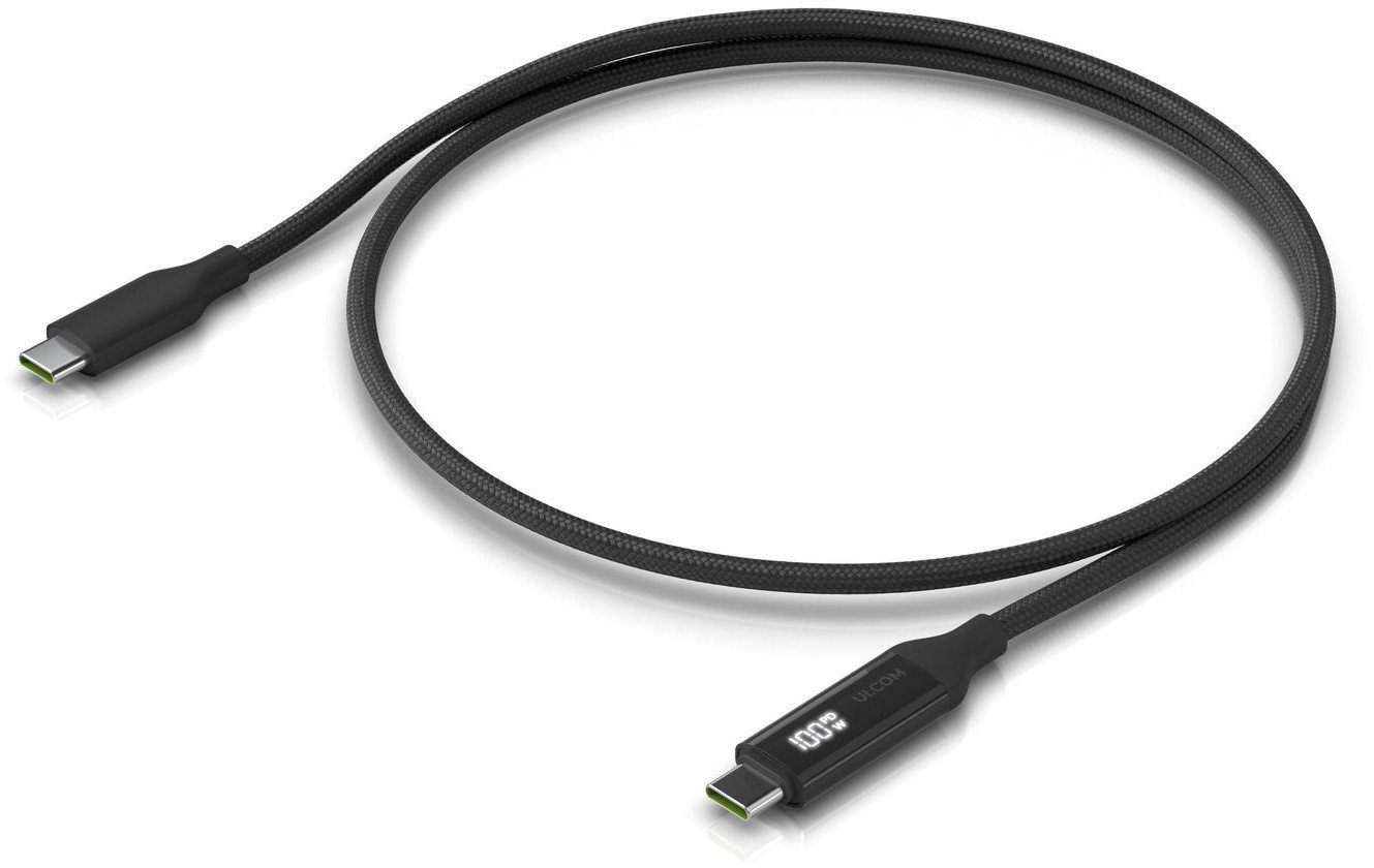 Kabel USB Ubiquiti USB-A - USB-C 1 m Czarny (UACC-CABLE-USB-100W-1M-BK)
