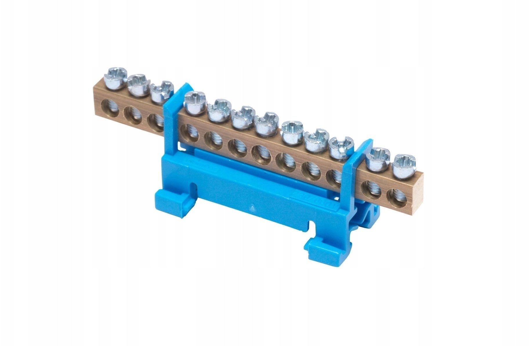 Listwa zaciskowa na szynę N12 neutralna 12-torowa 16mm 400V AC 63A niebieska 81701003