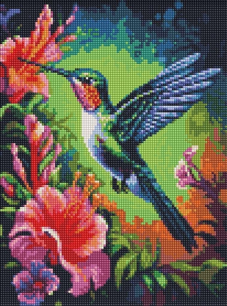 Norimpex Diamentowa mozaika - Wdzięczny koliber 30x40cm
