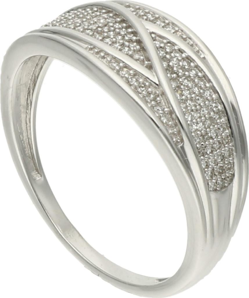 Rosanto Piękny pierścionek z białego złota z brylantami roz. 16 585 14k