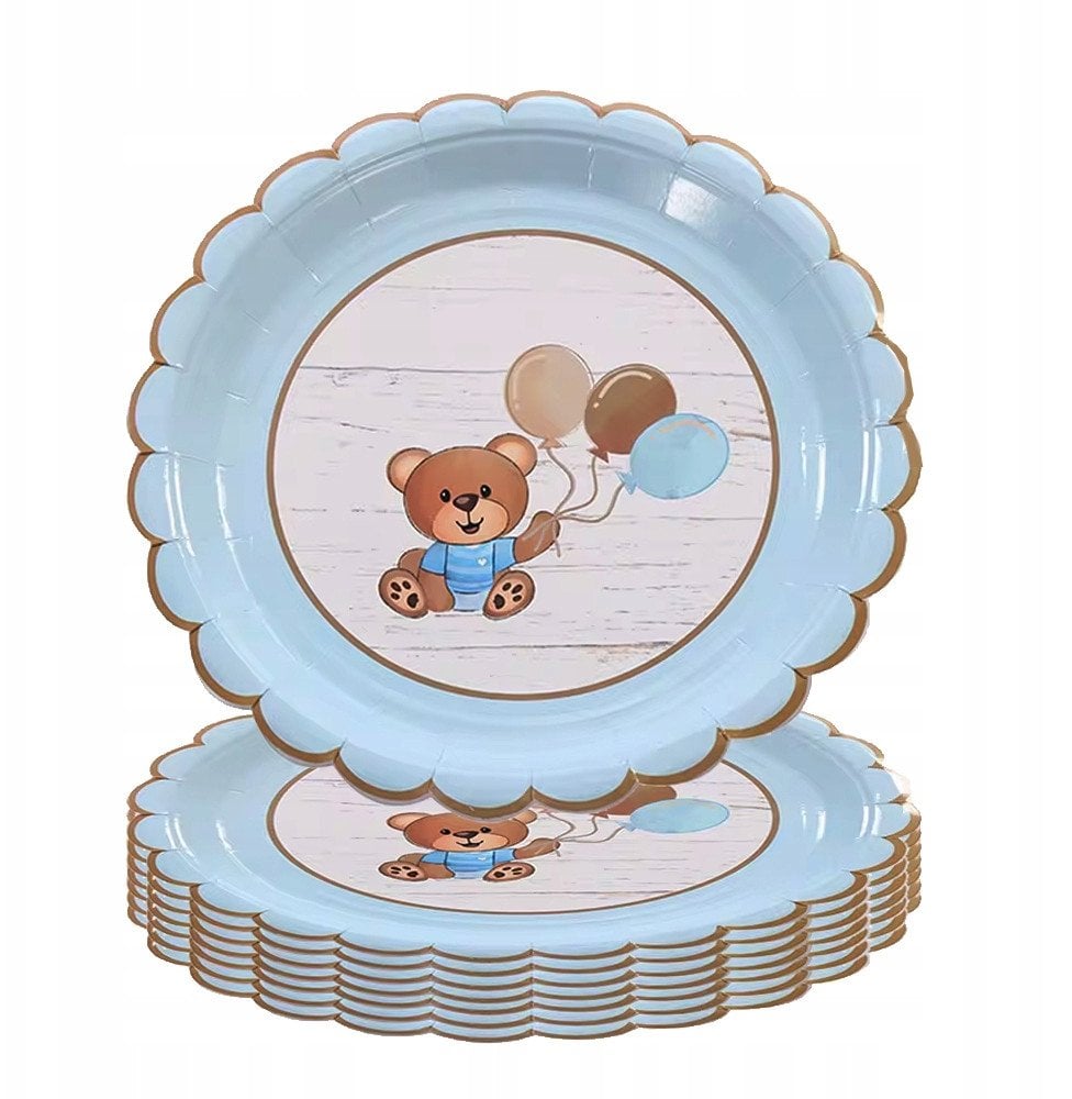 Grajlandia Talerzyki Jednorazowe MIŚ talerze papierowe 23cm 10szt