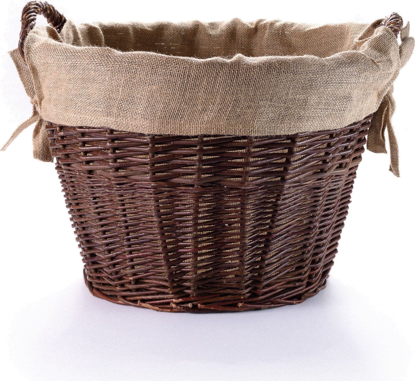Wiklinowy Świat Kosz gospodarczy z ciemnej wikliny na owoce do zbioru warzywa ziemniaki donica na kwiaty dymion balon