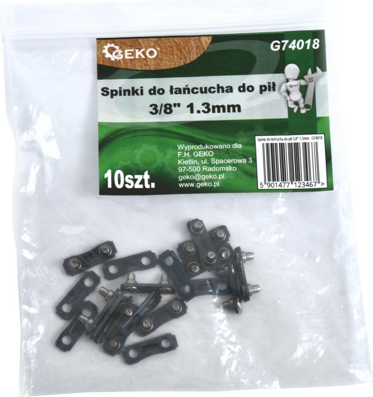 Geko Spinki do łańcucha do pił 3,8" 1,3mm (G74018)