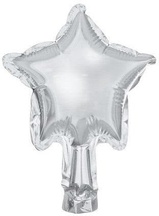 Balony foliowe Gwiazdka, 12cm, srebrny (1 op. / 25 szt.)
