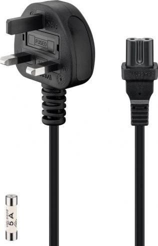 Kabel zasilający Goobay goobay Stromkabel UK Typ G->C7, Kabel 1,8 Meter - 93959