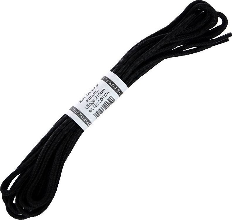 Fox Fox Outdoor Sznurowadła Wojskowe 210cm Czarne uniwersalny
