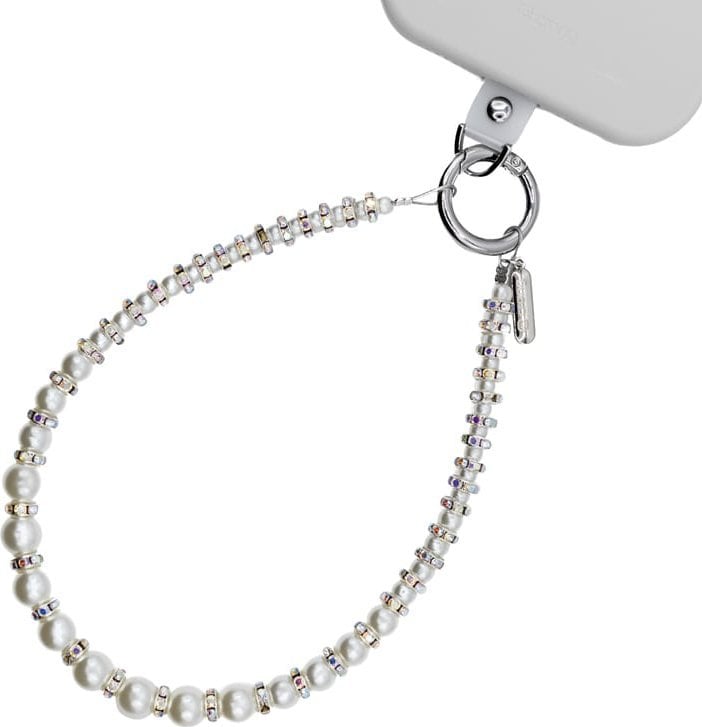 Crong Phone Charm - Smycz zawieszka do telefonu (Silver Beads)
