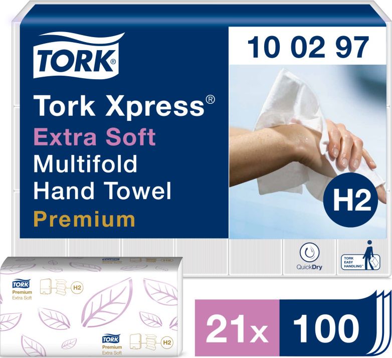 Staples Tork Xpress - Ekstra miękki ręcznik w składce czteropanelowej - Premium