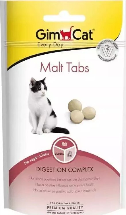 Gimcat Gimcat Malt Tabs Przysmak dla Kota Odkłaczający 40g