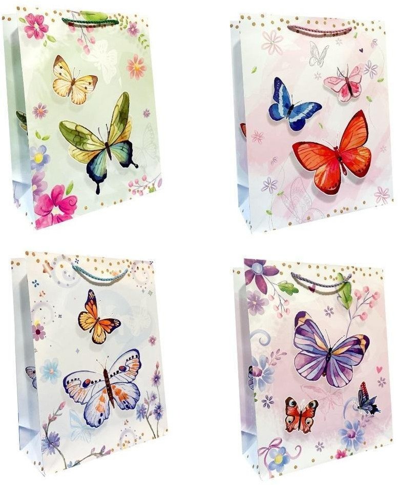 Torebka ozdobna prezentowa 26x32x10 cm DW9631B mix cena za 1 szt