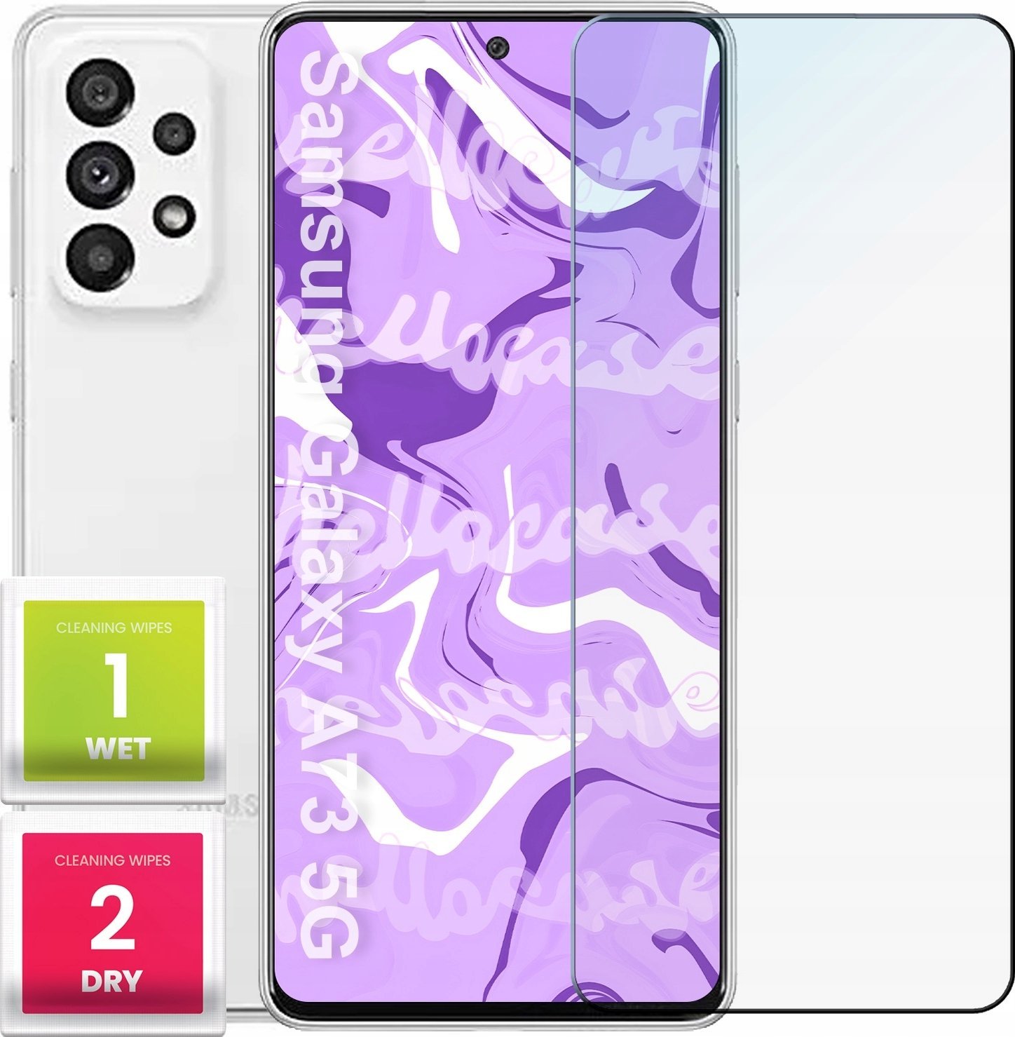 Hello Case Szkło Hartowane do Samsung Galaxy A73 (szybka 9H, płaskie 2.5D, ochronne)