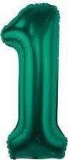 GoDan Balon foliowy B&C cyfra 1 zieleń butelkowa 85 cm