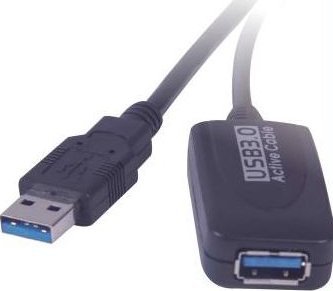Kabel USB PremiumCord USB-A - USB-A 5 m Czarny (ku3rep5)