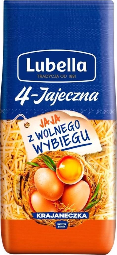 Lubella Lubella 4-Jajeczna Makaron krajaneczka 200 g x 18 sztuk
